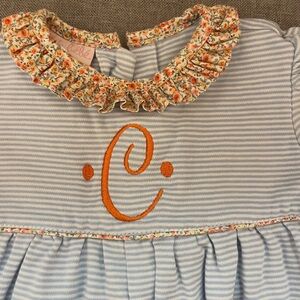 Monogrammed “C” girls outfit